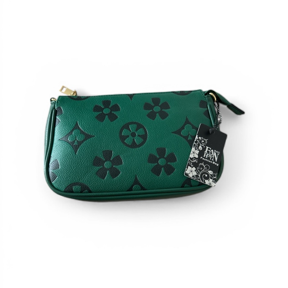Unbranded woman’s Forest Green Patterned Women's Fashion Bag New